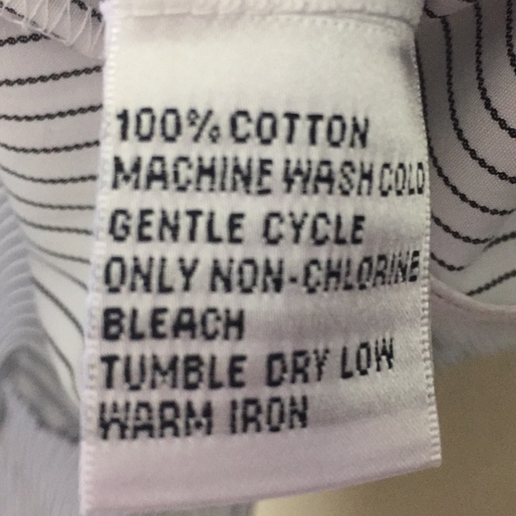 Talbots Ruffled Front Striped Button Down Shirt - Picture 5 of 6